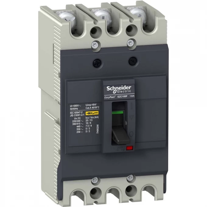 Автоматический выключатель 3П3Т SCHNEIDER ELECTRIC EASYPACT EZC100 10KA/400В 50 A EZC100F3050 Автоматический выключатель 3П3Т SCHNEIDER ELECTRIC EASYPACT EZC100 10KA/400В 50 A EZC100F3050