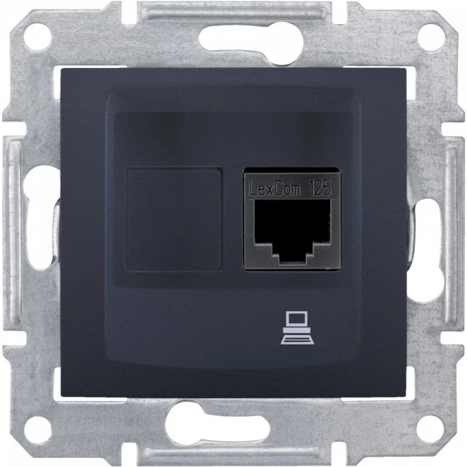Розетка компьютерная SCHNEIDER ELECTRIC SEDNA RJ45, кат. 5е, неэкр. UTP, ГРАФИТ SDN4300170 Розетка компьютерная SCHNEIDER ELECTRIC SEDNA RJ45, кат. 5е, неэкр. UTP, ГРАФИТ SDN4300170