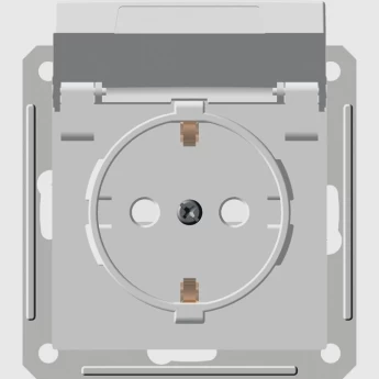 Розетка SCHNEIDER ELECTRIC UNICA W59 AQUA с заземлением со шторками, 16А, IP44, в сборе, белый
