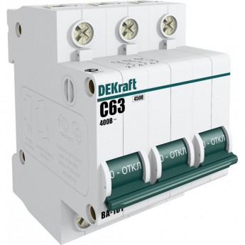 Автоматический выключатель SCHNEIDER ELECTRIC DEKRAFT 3Р 63А х-ка C ВА-101 4,5кА