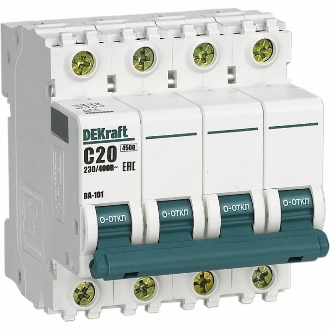 Автоматический выключатель SCHNEIDER ELECTRIC DEKRAFT 4Р 25А х-ка C ВА-101 4,5кА 11092DEK Автоматический выключатель SCHNEIDER ELECTRIC DEKRAFT 4Р 25А х-ка C ВА-101 4,5кА 11092DEK
