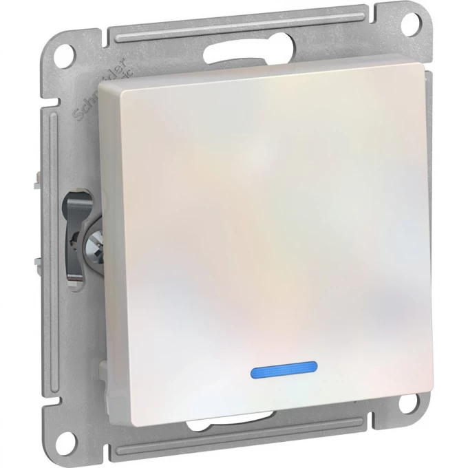 1-клавишный выключатель SCHNEIDER ELECTRIC ATLASDESIGN с подсветкой, жемчуг ATN000413 1-клавишный выключатель SCHNEIDER ELECTRIC ATLASDESIGN с подсветкой, жемчуг ATN000413
