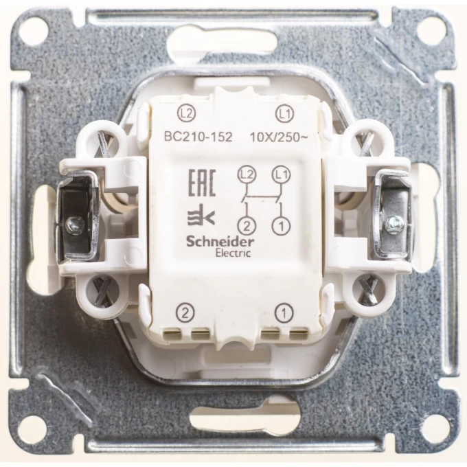 1-клавишный выключатель SCHNEIDER ELECTRIC W59 2-полюсный, 10АХ, механизм, ШАМПАНЬ VS210-152-4-86 1-клавишный выключатель SCHNEIDER ELECTRIC W59 2-полюсный, 10АХ, механизм, ШАМПАНЬ VS210-152-4-86
