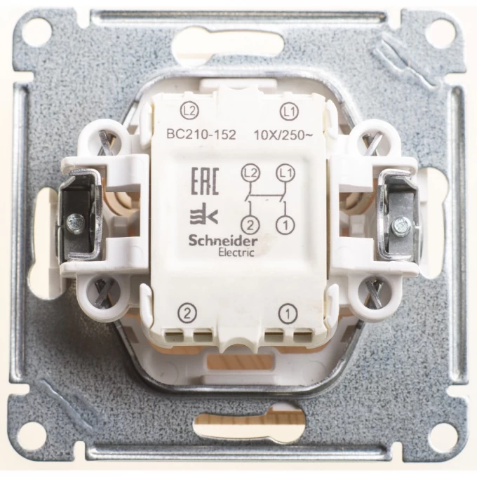 1-клавишный выключатель SCHNEIDER ELECTRIC W59 2-полюсный, 10АХ, механизм, СОСНА VS210-152-7-86 1-клавишный выключатель SCHNEIDER ELECTRIC W59 2-полюсный, 10АХ, механизм, СОСНА VS210-152-7-86