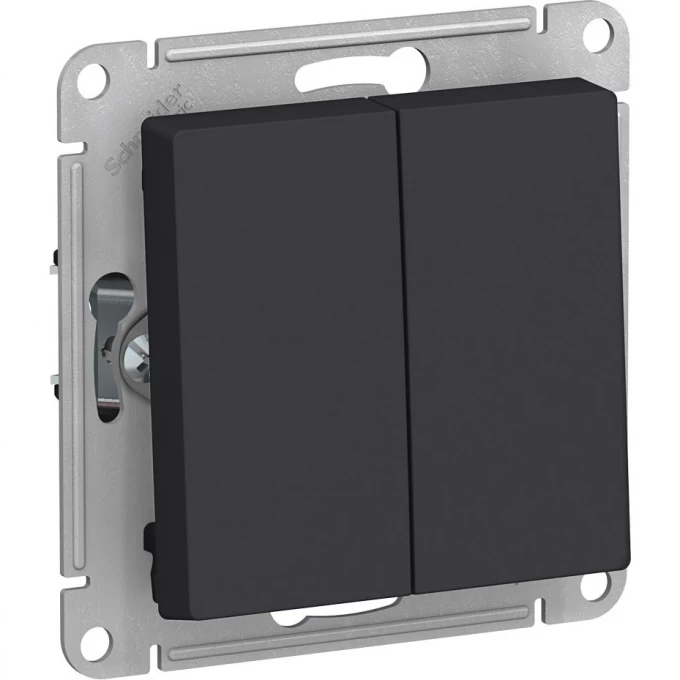 2-клавишный переключатель SCHNEIDER ELECTRIC ATLASDESIGN 10АХ, механизм, КАРБОН ATN001065 2-клавишный переключатель SCHNEIDER ELECTRIC ATLASDESIGN 10АХ, механизм, КАРБОН ATN001065