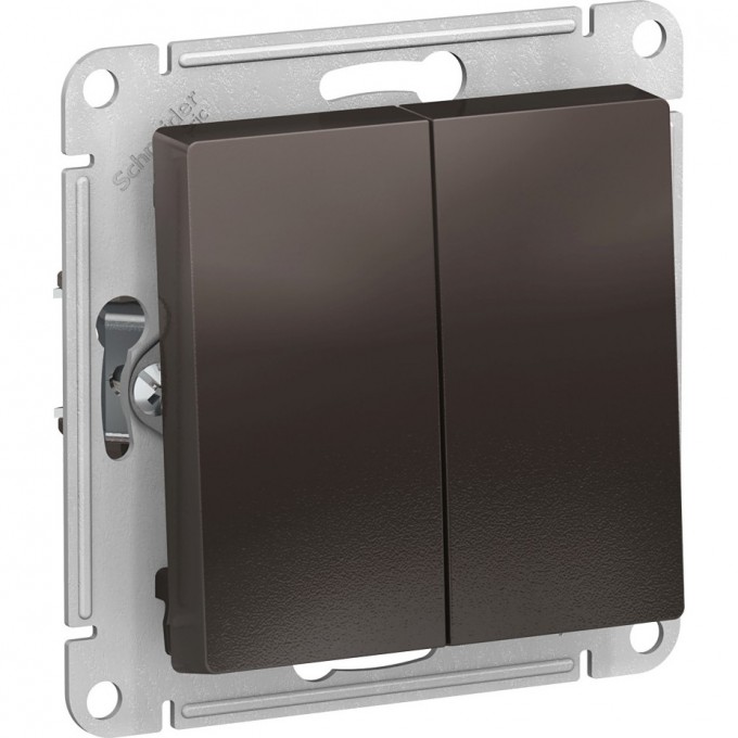 2-клавишный переключатель SCHNEIDER ELECTRIC ATLASDESIGN 10АХ, механизм, МОККО ATN000665 2-клавишный переключатель SCHNEIDER ELECTRIC ATLASDESIGN 10АХ, механизм, МОККО ATN000665