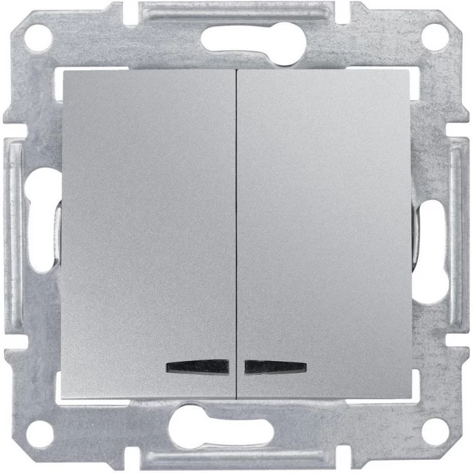 2-клавишный выключатель SCHNEIDER ELECTRIC SEDNA, с синей подсветкой, сх.5а, 10А, 250В, АЛЮМИНИЙ SDN0300360 2-клавишный выключатель SCHNEIDER ELECTRIC SEDNA, с синей подсветкой, сх.5а, 10А, 250В, АЛЮМИНИЙ SDN0300360