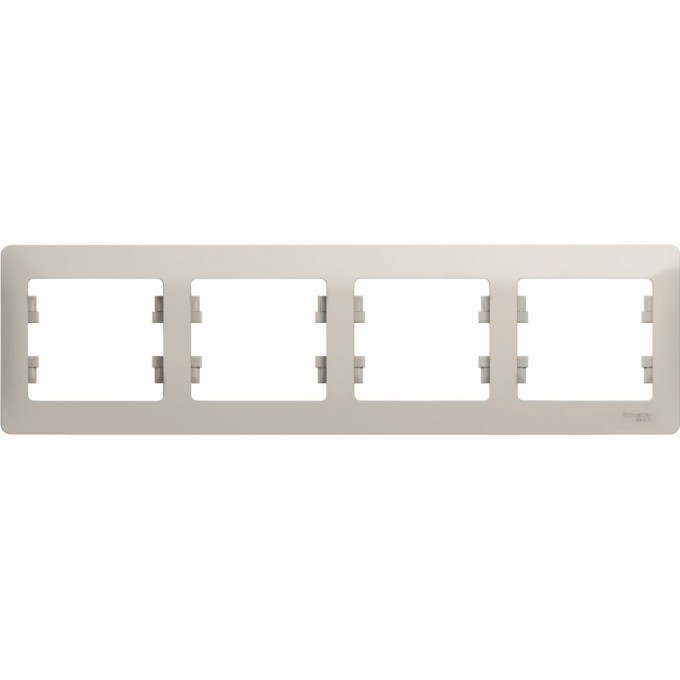 4-постовая рамка SCHNEIDER ELECTRIC GLOSSA, горизонтальная, МОЛОЧНЫЙ GSL000904 4-постовая рамка SCHNEIDER ELECTRIC GLOSSA, горизонтальная, МОЛОЧНЫЙ GSL000904