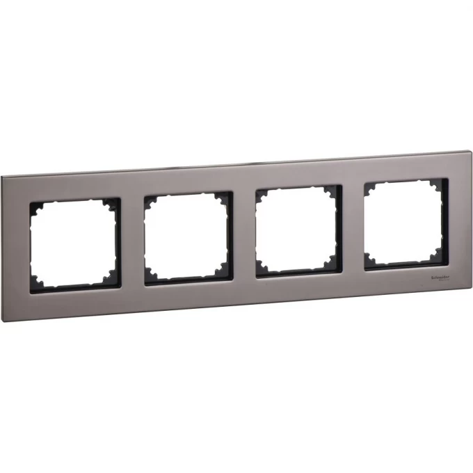 4-постовая рамка SCHNEIDER ELECTRIC MERTEN M-ELEGANCE металлическая, СЕРЫЙ РОДИЙ, SM MTN403414 4-постовая рамка SCHNEIDER ELECTRIC MERTEN M-ELEGANCE металлическая, СЕРЫЙ РОДИЙ, SM MTN403414