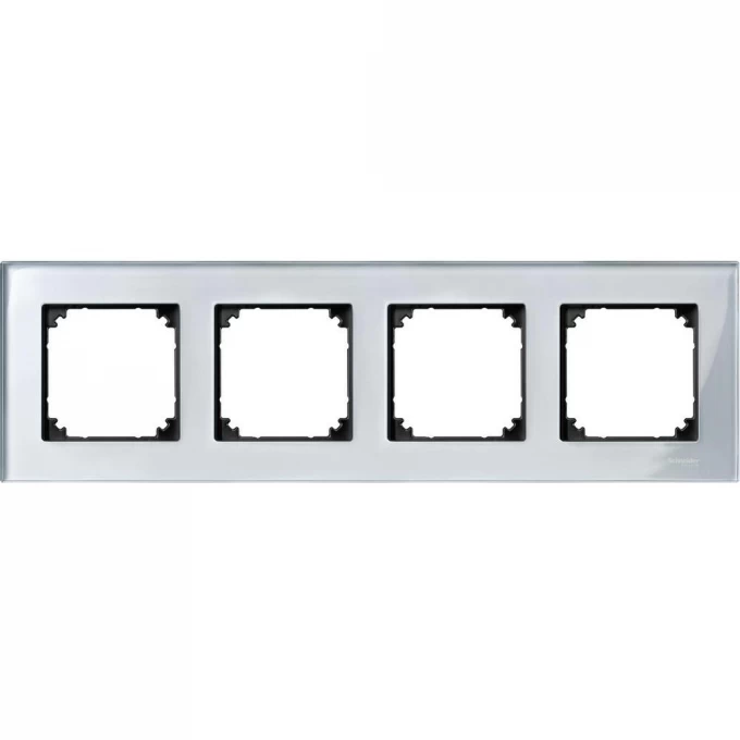 4-постовая рамка SCHNEIDER ELECTRIC MERTEN M-ELEGANCE стеклянная, АЛМАЗ, SM MTN4040-3260 4-постовая рамка SCHNEIDER ELECTRIC MERTEN M-ELEGANCE стеклянная, АЛМАЗ, SM MTN4040-3260