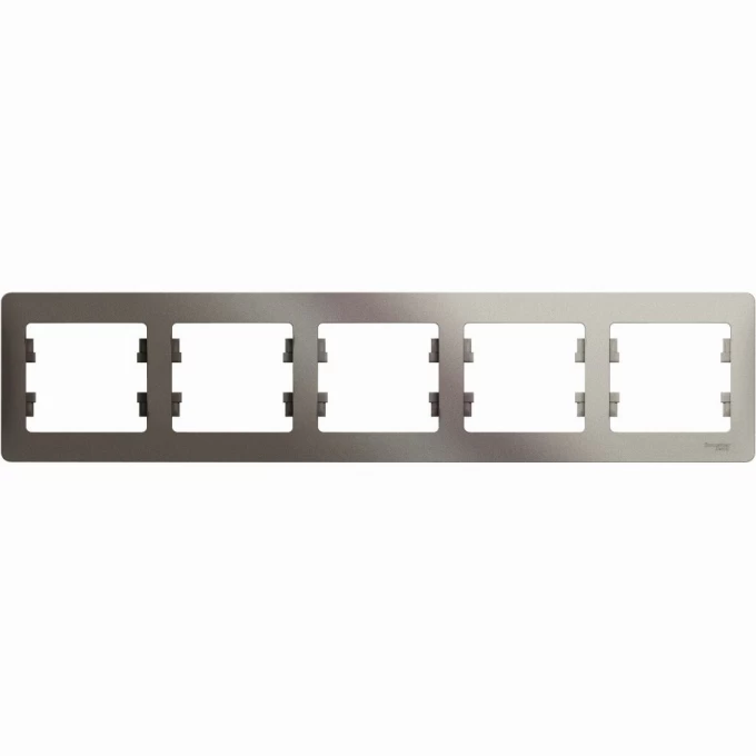 5-постовая рамка SCHNEIDER ELECTRIC GLOSSA, горизонтальная, ПЛАТИНА GSL001205 5-постовая рамка SCHNEIDER ELECTRIC GLOSSA, горизонтальная, ПЛАТИНА GSL001205