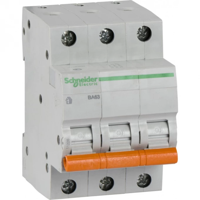 Автоматический выключатель SCHNEIDER ELECTRIC ДОМОВОЙ ВА63 3П 32A C 4,5 кА, Болгария/Италия 11226 Автоматический выключатель SCHNEIDER ELECTRIC ДОМОВОЙ ВА63 3П 32A C 4,5 кА, Болгария/Италия 11226