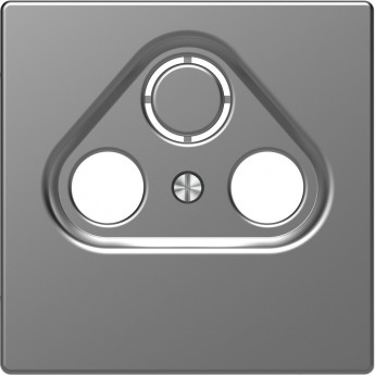 Центральная накладка SCHNEIDER ELECTRIC MERTEN D-LIFE TV розетки, 2/3 отверстий, НЕРЖ. СТАЛЬ