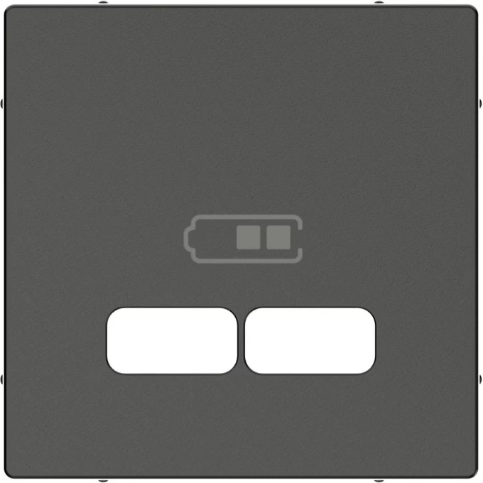 Центральная накладка SCHNEIDER ELECTRIC MERTEN для USB механизма 2,1А, АНТРАЦИТ, SM MTN4367-0414 Центральная накладка SCHNEIDER ELECTRIC MERTEN для USB механизма 2,1А, АНТРАЦИТ, SM MTN4367-0414