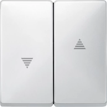 Клавиша двойная SCHNEIDER ELECTRIC MERTEN X2 для жалюзи и кноп., ПОЛ.БЕЛЫЙ, QF SD