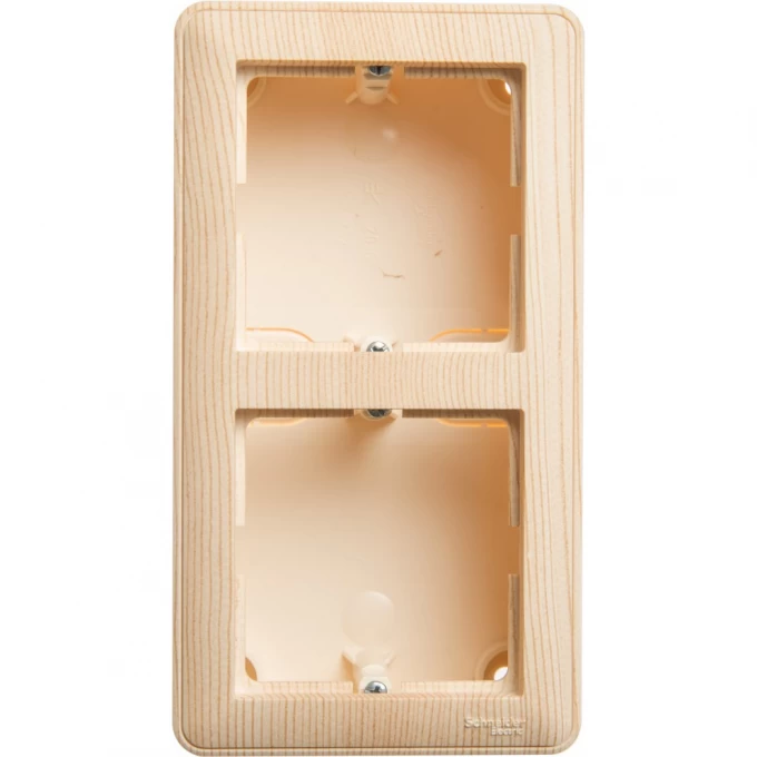 Коробка SCHNEIDER ELECTRIC W59 подъемная для наружного монтажа с рамкой 2-местная, СОСНА KP-252-78 Коробка SCHNEIDER ELECTRIC W59 подъемная для наружного монтажа с рамкой 2-местная, СОСНА KP-252-78
