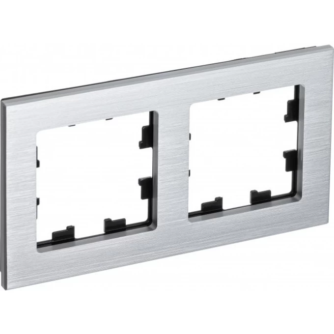 Рамка 2-постовая SCHNEIDER ELECTRIC ATLASDESIGN NATURE, металл серебро ATN312102 Рамка 2-постовая SCHNEIDER ELECTRIC ATLASDESIGN NATURE, металл серебро ATN312102