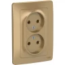 Розетка двойная SCHNEIDER ELECTRIC BLANCA с/у без заземления, без шторок, 16А, 250В, титан BLNRS000024