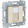 Розетка компьютерная SCHNEIDER ELECTRIC UNICA NEW, RJ45, одиночная, кат. 5е UTP, бежевый NU541144