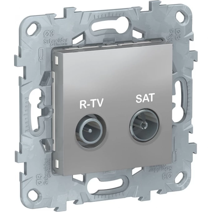 Розетка R-TV/SAT SCHNEIDER ELECTRIC UNICA NEW, одиночная, алюминий NU545430 Розетка R-TV/SAT SCHNEIDER ELECTRIC UNICA NEW, одиночная, алюминий NU545430
