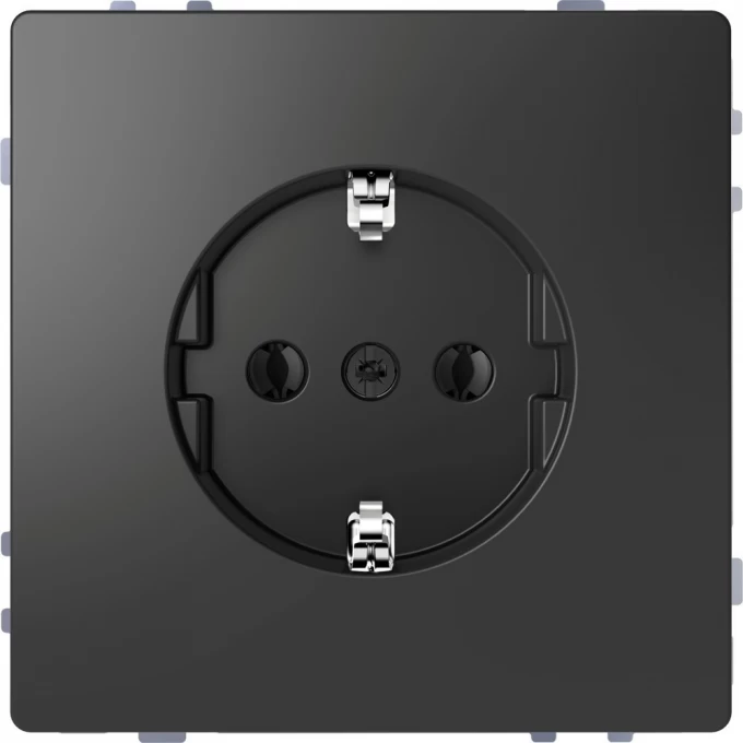 Розетка SCHNEIDER ELECTRIC MERTEN D-LIFE 16А, с заземлением, без шторок, антрацит MTN2301-6034