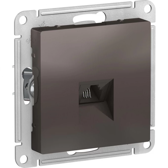 Розетка телефонная SCHNEIDER ELECTRIC ATLASDESIGN RJ11, механизм, МОККО ATN000681 Розетка телефонная SCHNEIDER ELECTRIC ATLASDESIGN RJ11, механизм, МОККО ATN000681
