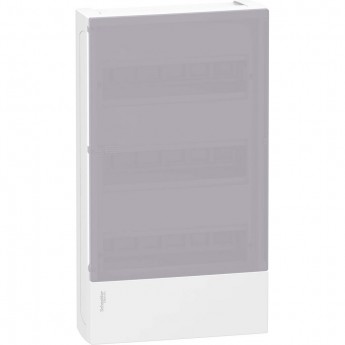 Щит навесной SCHNEIDER ELECTRIC MINI PRAGMA с дымчатой дверцей 3РЯД/36МОД,IP40,IK07,63А,2 клеммы,Италия