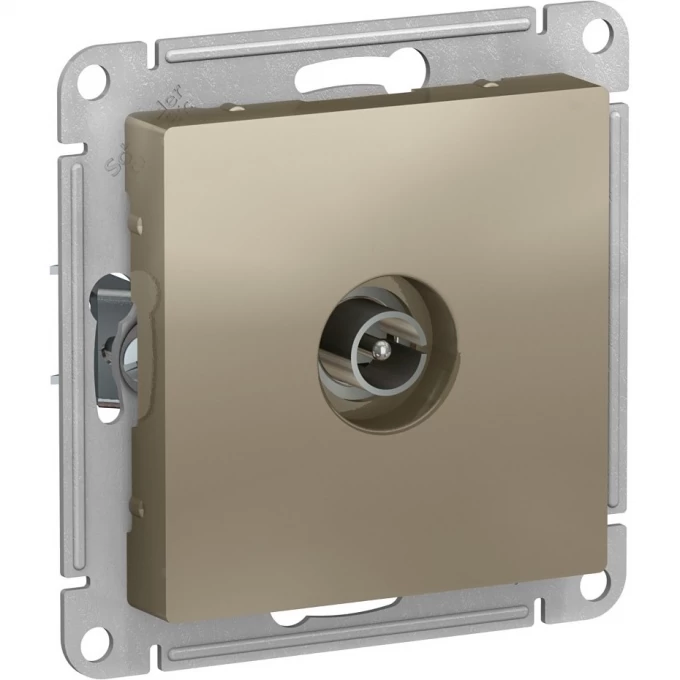 ТВ розетка SCHNEIDER ELECTRIC ATLASDESIGN коннектор, механизм, шампань ATN000593 ТВ розетка SCHNEIDER ELECTRIC ATLASDESIGN коннектор, механизм, шампань ATN000593