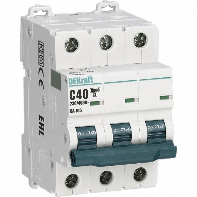 Автоматический выключатель SCHNEIDER ELECTRIC DEKRAFT ВА105-3P-032A-C 13180DEK Автоматический выключатель SCHNEIDER ELECTRIC DEKRAFT ВА105-3P-032A-C 13180DEK