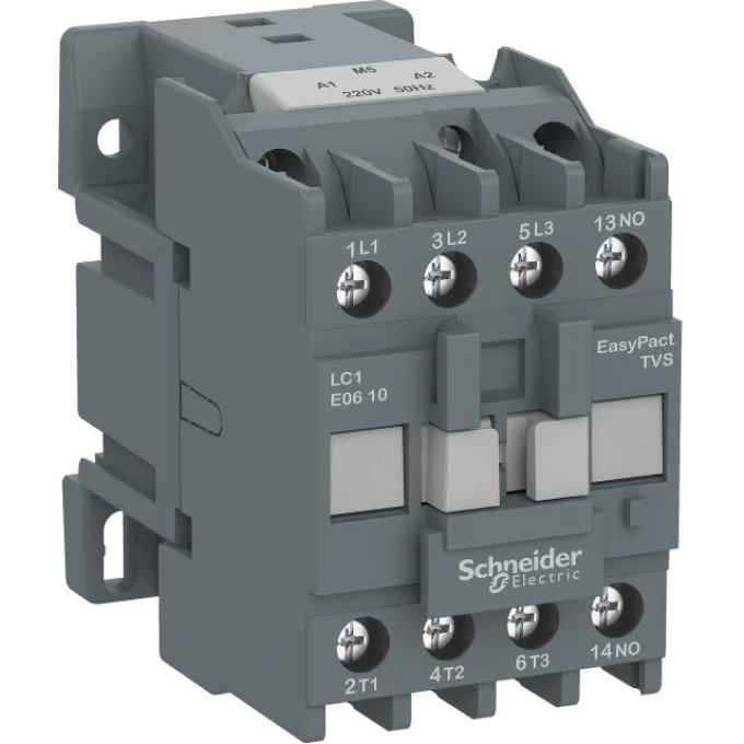 Контактор SCHNEIDER ELECTRIC EASYPACT TVS 1НЗ 6А 400В AC3 110В 50ГЦ LC1E0601F5 Контактор SCHNEIDER ELECTRIC EASYPACT TVS 1НЗ 6А 400В AC3 110В 50ГЦ LC1E0601F5