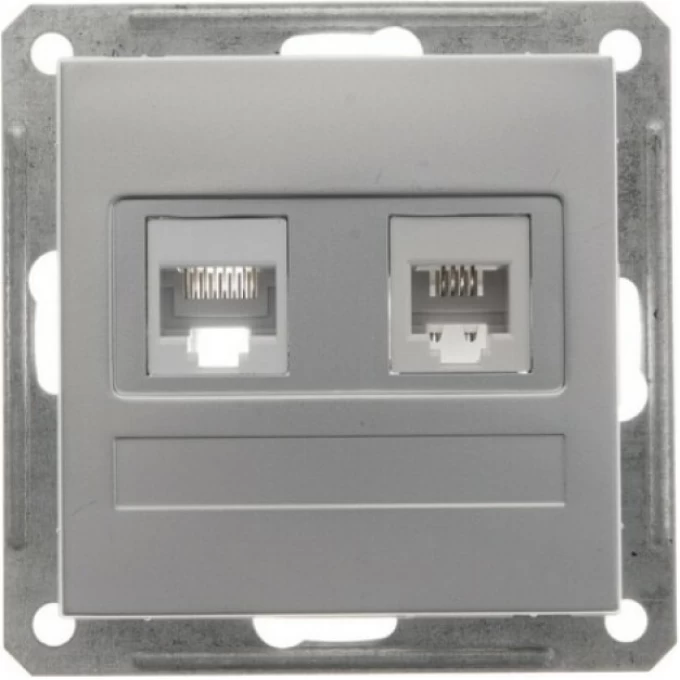 Розетка двойная SCHNEIDER ELECTRIC W59 RJ11+RJ45, 160В, 1А, кат.5E, механизм, матовый хром RSI-251TK5E-5-86 Розетка двойная SCHNEIDER ELECTRIC W59 RJ11+RJ45, 160В, 1А, кат.5E, механизм, матовый хром RSI-251TK5E-5-86