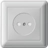 Розетка SCHNEIDER ELECTRIC W59 без заземления со шторками, 16А, в сборе, белый RS16-151-18