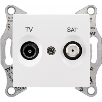 Розетка TV/SAT SCHNEIDER ELECTRIC SEDNA проходная, 4dB, белый