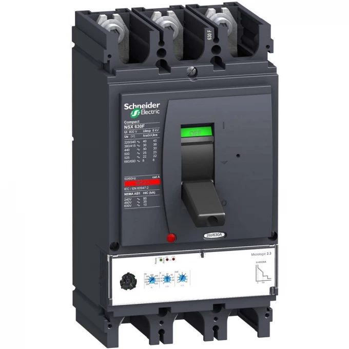 Автоматический выключатель 3П3Т SCHNEIDER ELECTRIC COMPACT MICROLOGIC 2.3 630A NSX630H LV432895 Автоматический выключатель 3П3Т SCHNEIDER ELECTRIC COMPACT MICROLOGIC 2.3 630A NSX630H LV432895