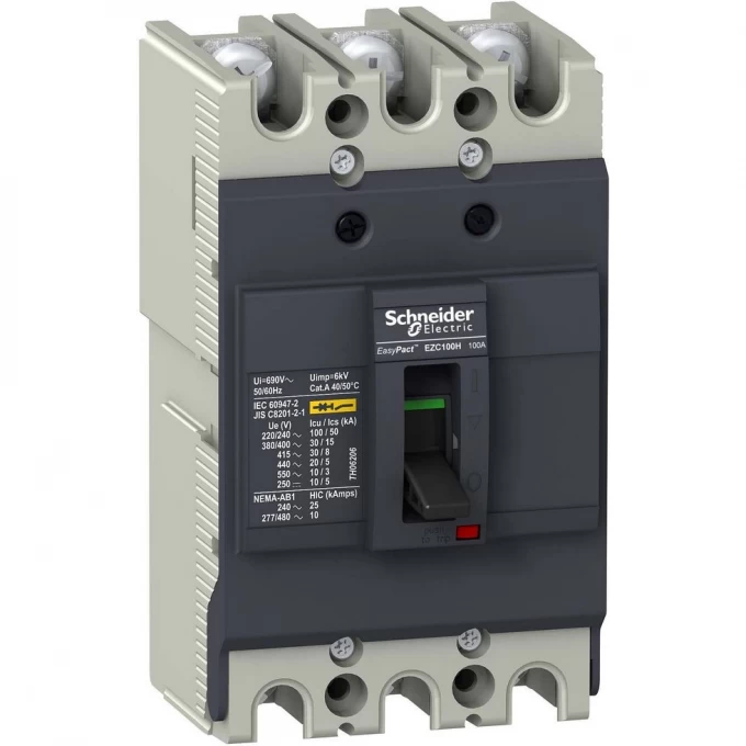 Автоматический выключатель 3П3Т SCHNEIDER ELECTRIC EASYPACT EZC100 30KA/380В 50 A EZC100H3050 Автоматический выключатель 3П3Т SCHNEIDER ELECTRIC EASYPACT EZC100 30KA/380В 50 A EZC100H3050