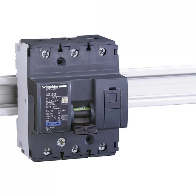 Автоматический выключатель SCHNEIDER ELECTRIC ACTI 9 NG125H 3П 80A C 18731 Автоматический выключатель SCHNEIDER ELECTRIC ACTI 9 NG125H 3П 80A C 18731