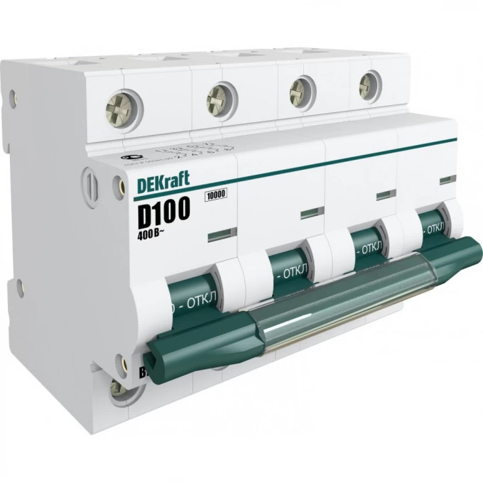 Автоматический выключатель SCHNEIDER ELECTRIC DEKRAFT 4Р 100А х-ка С ВА-201 10кА 13012DEK Автоматический выключатель SCHNEIDER ELECTRIC DEKRAFT 4Р 100А х-ка С ВА-201 10кА 13012DEK