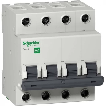Автоматический выключатель SCHNEIDER ELECTRIC EASY9 4П 10А С 4,5кА 400В =S=