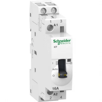 Модульный контактор с ручным управлением SCHNEIDER ELECTRIC ACTI9 iCT16A 2Н