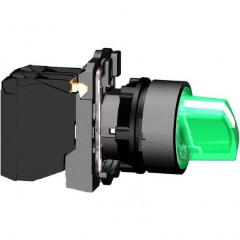 Переключатель SCHNEIDER ELECTRIC HARMONY XB5, 22мм, 230-240В зеленый с подсветкой