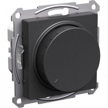 Светорегулятор (диммер) SCHNEIDER ATLASDESIGN поворотно-нажимной, 400Вт, базальт