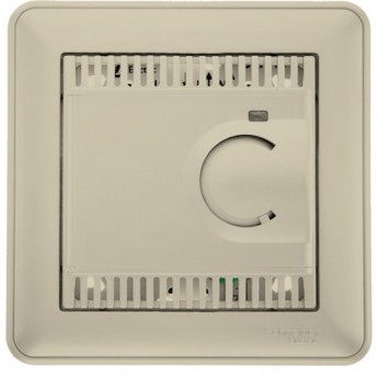 Термостат электронный теплого пола SCHNEIDER ELECTRIC W59 с датчиком,от+5до+50°C,10A, в сборе, ШАМПАНЬ